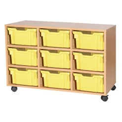 Sale Mobile Triple Tray Storage Unit 9 Deep Boxes & Containers|Furniture