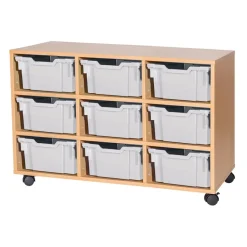 Sale Mobile Triple Tray Storage Unit 9 Deep Boxes & Containers|Furniture
