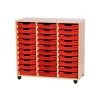 Discount Mobile Triple Tray Storage Unit 30 Trays Boxes & Containers|Furniture