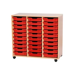 Discount Mobile Triple Tray Storage Unit 30 Trays Boxes & Containers|Furniture