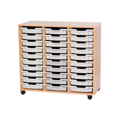 Discount Mobile Triple Tray Storage Unit 30 Trays Boxes & Containers|Furniture