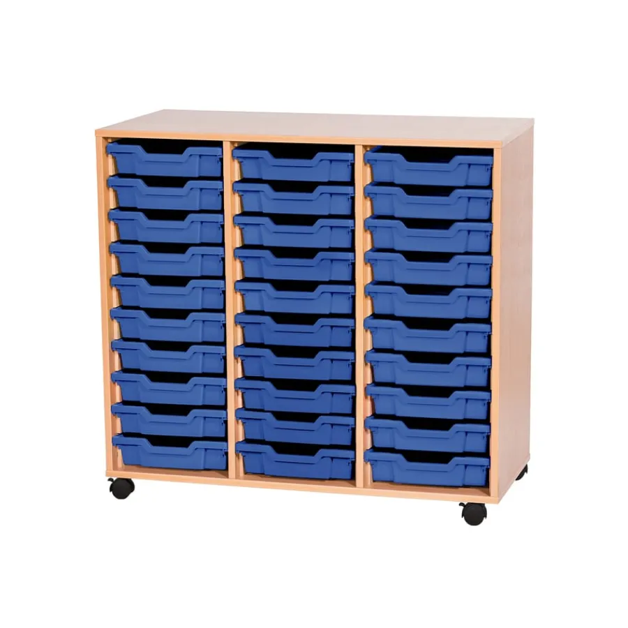 Discount Mobile Triple Tray Storage Unit 30 Trays Boxes & Containers|Furniture