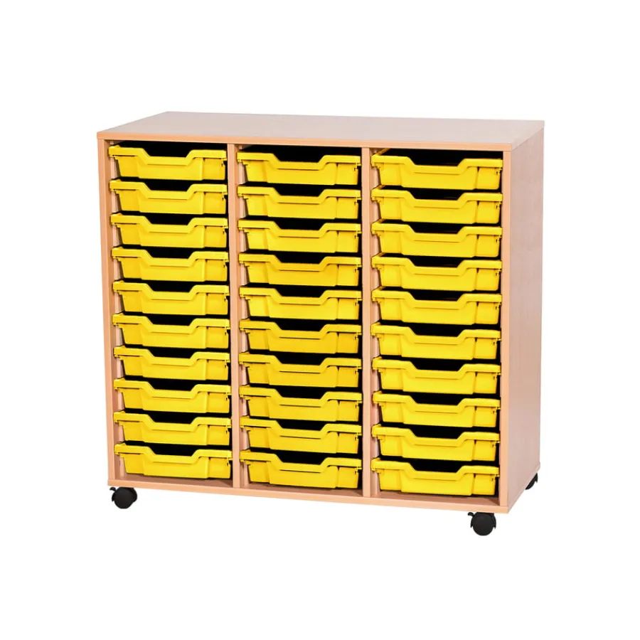 Discount Mobile Triple Tray Storage Unit 30 Trays Boxes & Containers|Furniture