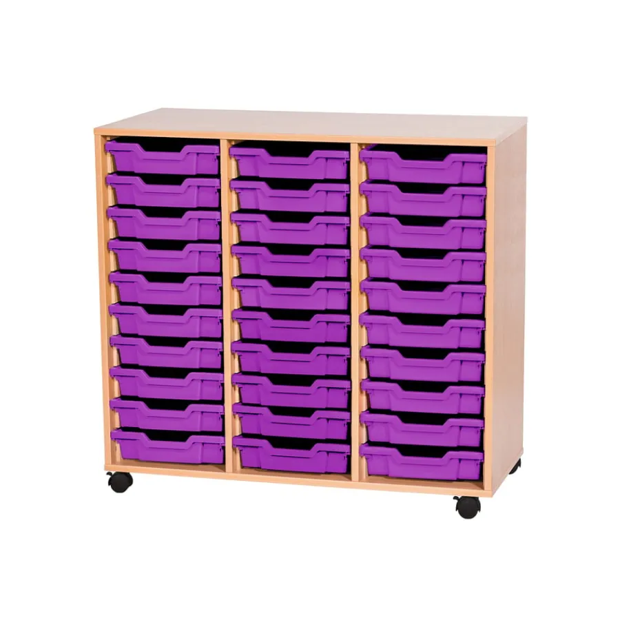 Discount Mobile Triple Tray Storage Unit 30 Trays Boxes & Containers|Furniture