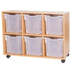 Best Mobile Triple Tray Storage Unit 6 Jumbo Boxes & Containers|Furniture
