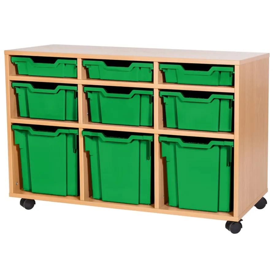 Discount Mobile Triple Tray Unit Combination 9 Boxes & Containers|Furniture