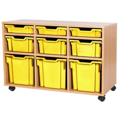 Discount Mobile Triple Tray Unit Combination 9 Boxes & Containers|Furniture