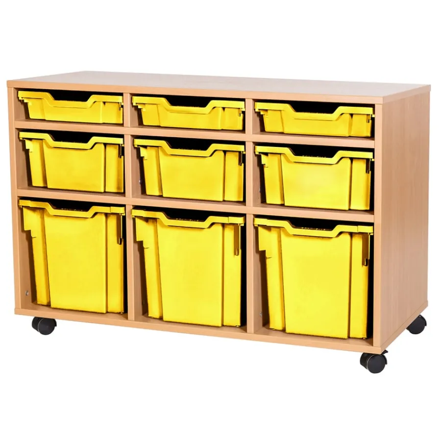 Discount Mobile Triple Tray Unit Combination 9 Boxes & Containers|Furniture