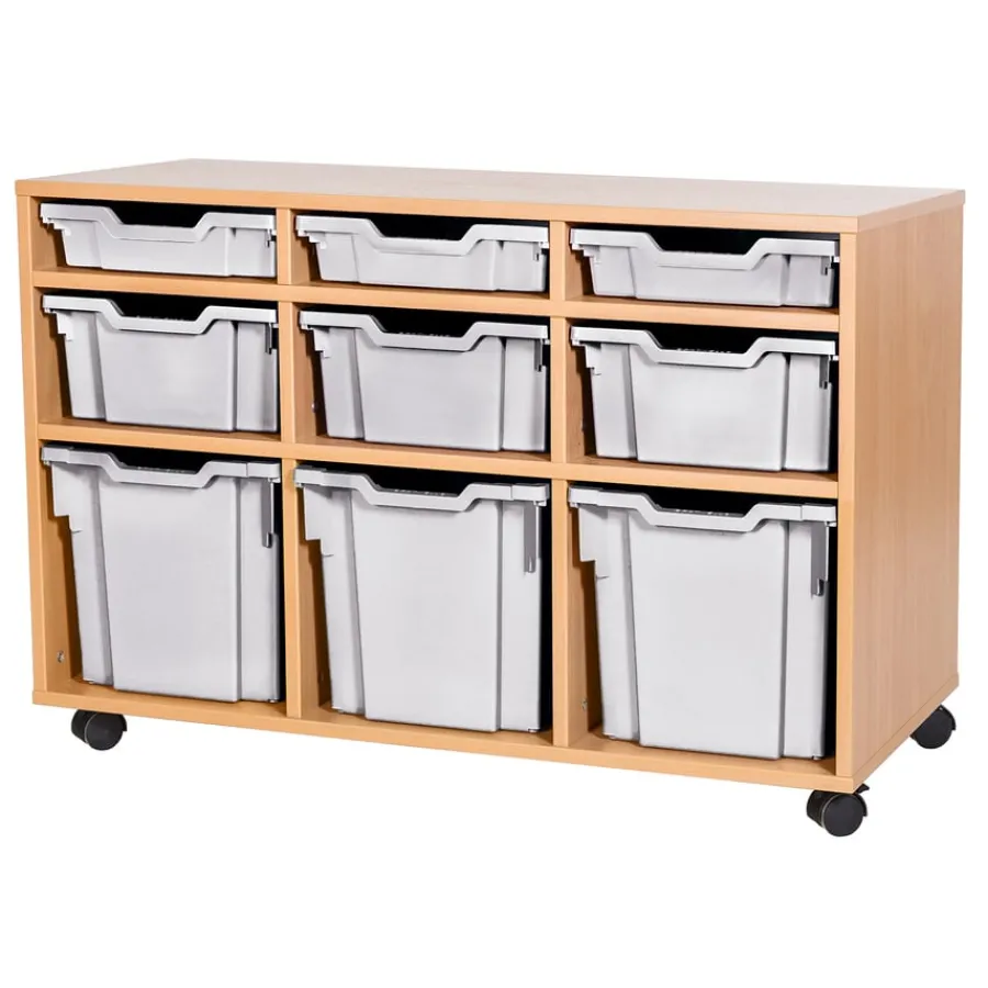 Discount Mobile Triple Tray Unit Combination 9 Boxes & Containers|Furniture