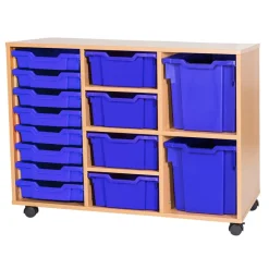 New Mobile Triple Tray Unit Combination 14 Boxes & Containers|Furniture