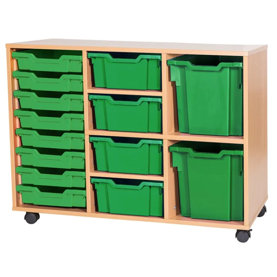 New Mobile Triple Tray Unit Combination 14 Boxes & Containers|Furniture