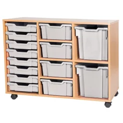 New Mobile Triple Tray Unit Combination 14 Boxes & Containers|Furniture