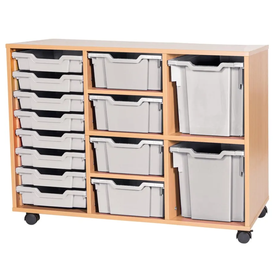 New Mobile Triple Tray Unit Combination 14 Boxes & Containers|Furniture