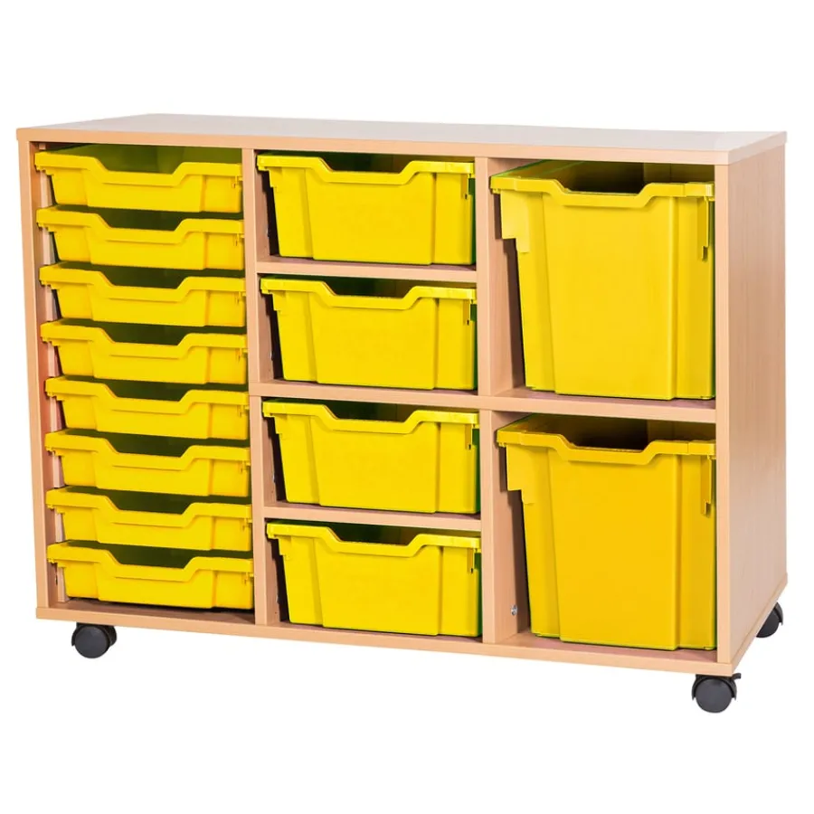 New Mobile Triple Tray Unit Combination 14 Boxes & Containers|Furniture