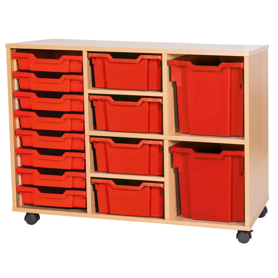 New Mobile Triple Tray Unit Combination 14 Boxes & Containers|Furniture