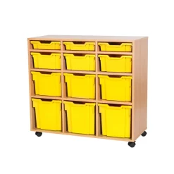 Discount Mobile Triple Tray Unit Combination 12 Boxes & Containers|Furniture