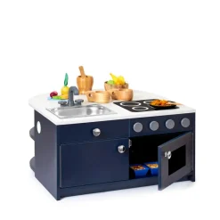 Hot Modern Living Toddler Kitchen Set Navy 3 Piece Role Play|Role Play Furniture & Accessories