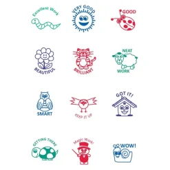New Motivational Stamps with Case 12pk Pshe Rewards|Languages Rewards & Stickers