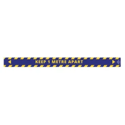 Clearance 2M Social Distancing Strip Floor Stickers 5pk Site Maintenance & Ppe|Site Maintenance & Ppe