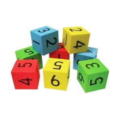 Hot Multi Coloured Foam Silent Dice Teaching Aids|Number