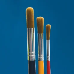 Clearance Nylon Short Round Paint Brushes Assorted 30pk Steam|Paint Pots & Trays