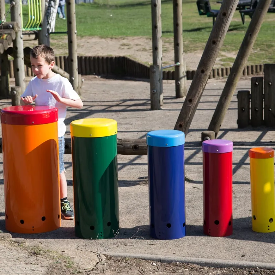 Outlet Outdoor Rainbow Samba Drums 5pk Percussion Instruments|Outdoor Music