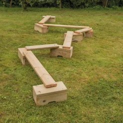 Outdoor Wooden Mini Adventure Trail 14pcs Outdoor Physical Development|Physical Development