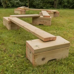 Outdoor Wooden Mini Adventure Trail 14pcs Outdoor Physical Development|Physical Development