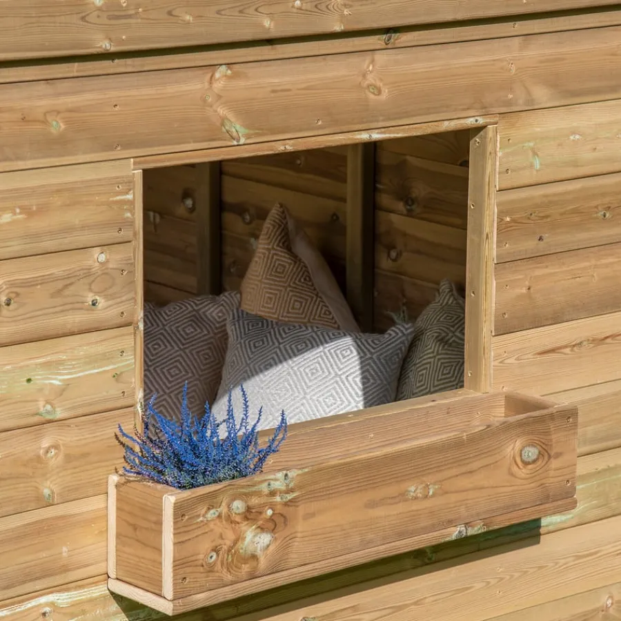 Clearance Outdoor Wooden Playhouse with Table & Benches Role Play Furniture & Accessories|Dens & Play Equipment