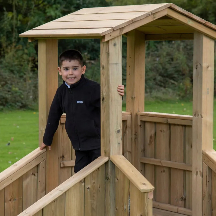Hot Outdoor Wooden Ramp and Steps Clamber Tower Gross & Fine Motor Skills|Agility, Balance & Coordination