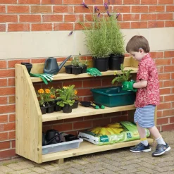 Outdoor Wooden Shelving Unit H760 x W390 x L1270mm Outdoor Storage|Cupboards