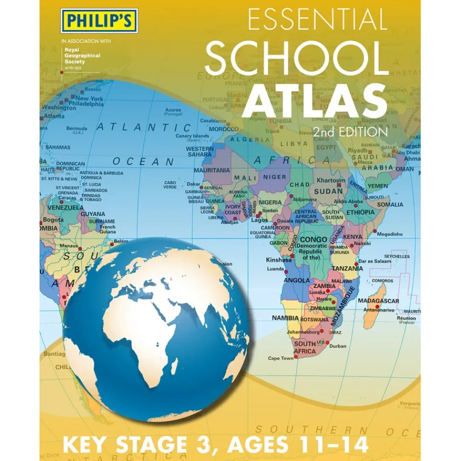 Sale Philip's Essential Atlas UKS2 / KS3 Atlases|Fieldwork