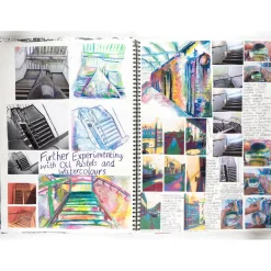 Hot Pisces Spiral Sketchbooks Black A4 1gsm Sketchbooks|Sketchbooks