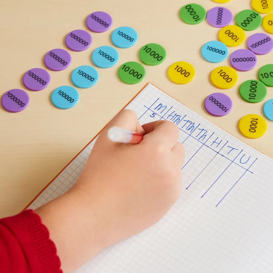 Clearance Place Value Counters Multibuy 1125pk + 1750pk Exploring Numbers|Number