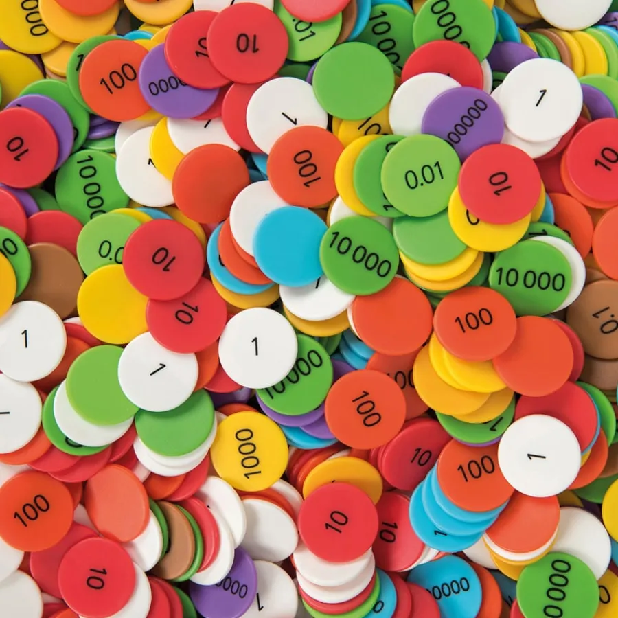 Clearance Place Value Counters Multibuy 1125pk + 1750pk Exploring Numbers|Number