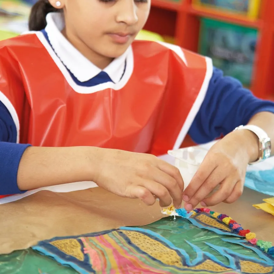 Plain Red PVC Waterproof Easy-on Tabards Outdoor Sand & Water|Water Play & Accessories