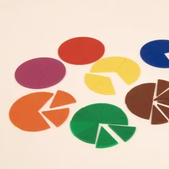 Discount Plastic Round Fraction Set 51pk Fractions, Decimals & Percentages|Fractions