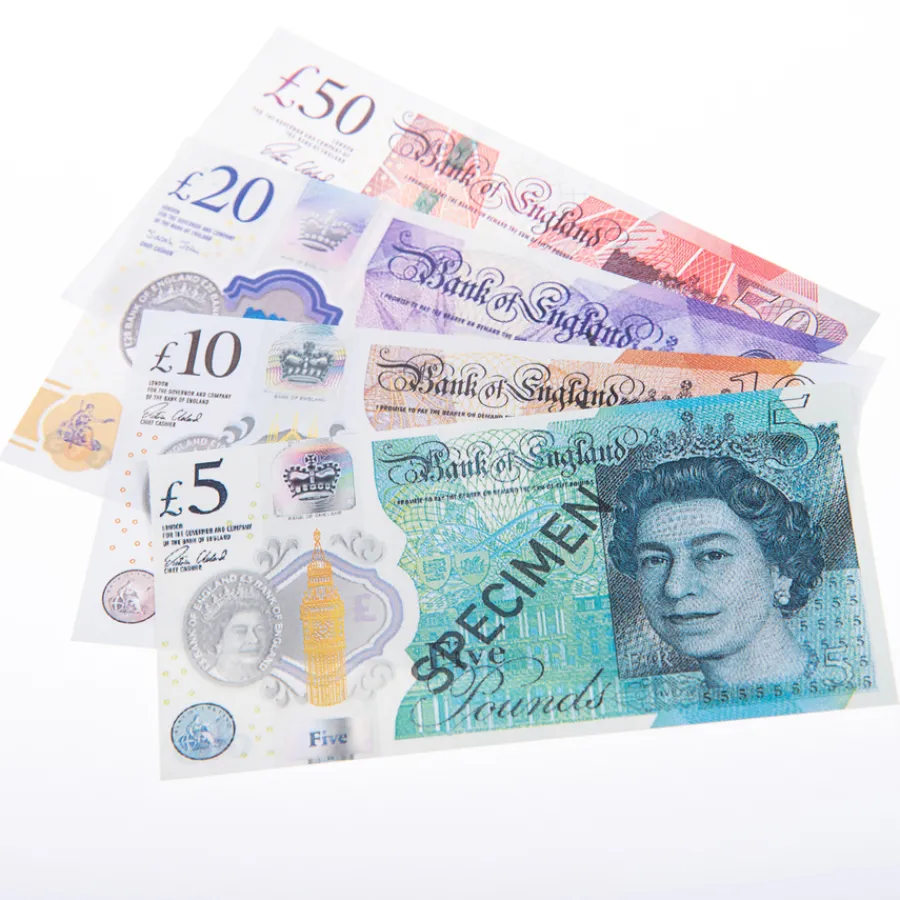 Clearance Play Money Sterling Notes 50pk Money|Mastery