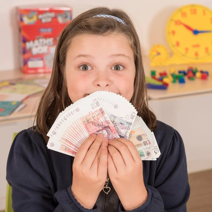 Clearance Play Money Sterling Notes 50pk Money|Mastery