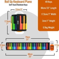 Clearance Portable Roll Up Piano Keyboards And Stringed Instruments|Music