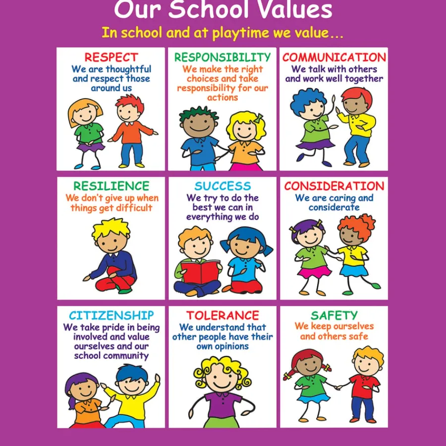New Positive Playtime Wall Sign Our School Values Signs|Coaching Resources