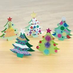 New Pre Cut Jumbo Christmas Tree Cards 30pk Festivals & Celebrations|Card Making