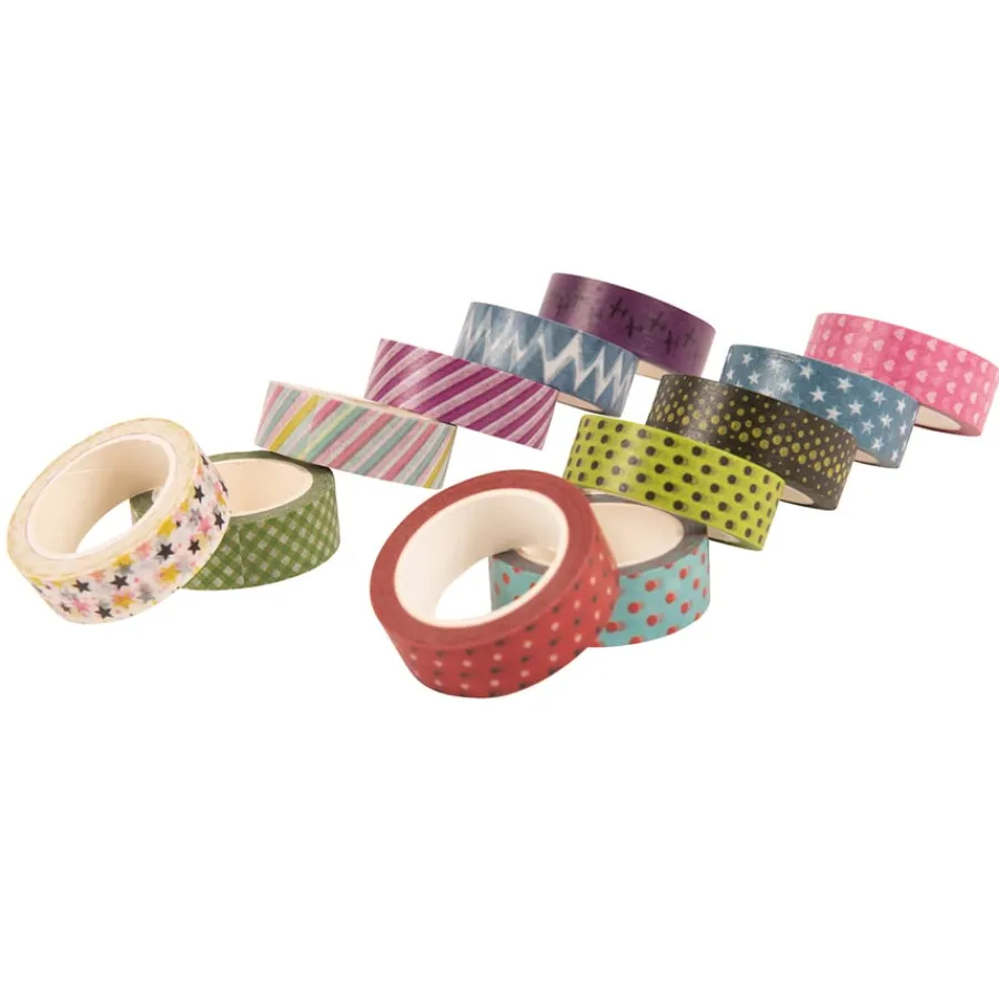 Outlet Printed Paper Craft Tapes 12pk Steam|Festivals & Celebrations