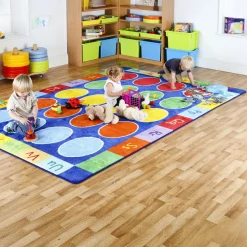 Sale Rainbow Alphabet Rectangle Rug L3 x W2m Rugs & Mats|Library Furniture
