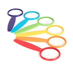 Best Rainbow Coloured Magnifying Glasses in Stand – 12pk Science|Habitats And Observation