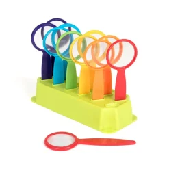 Best Rainbow Coloured Magnifying Glasses in Stand – 12pk Science|Habitats And Observation