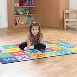 Clearance Rainbow Number Mats Rugs & Mats|Exploring Numbers