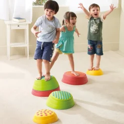 Best Rainbow River Coloured Stepping Stones 6pcs Agility, Balance & Coordination|Outdoor Physical Development