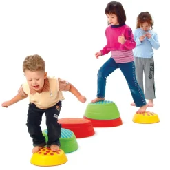 Best Rainbow River Coloured Stepping Stones 6pcs Agility, Balance & Coordination|Outdoor Physical Development