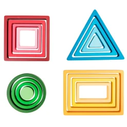 New Rainbow Shape Wooden Blocks 16pk Woodworking|Building Bricks & Blocks